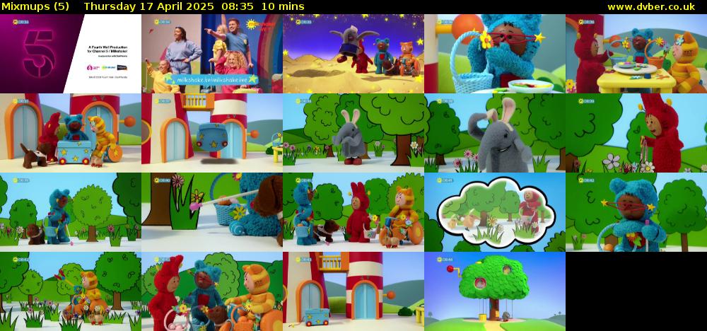 Mixmups (5) Thursday 17 April 2025 08:35 - 08:45