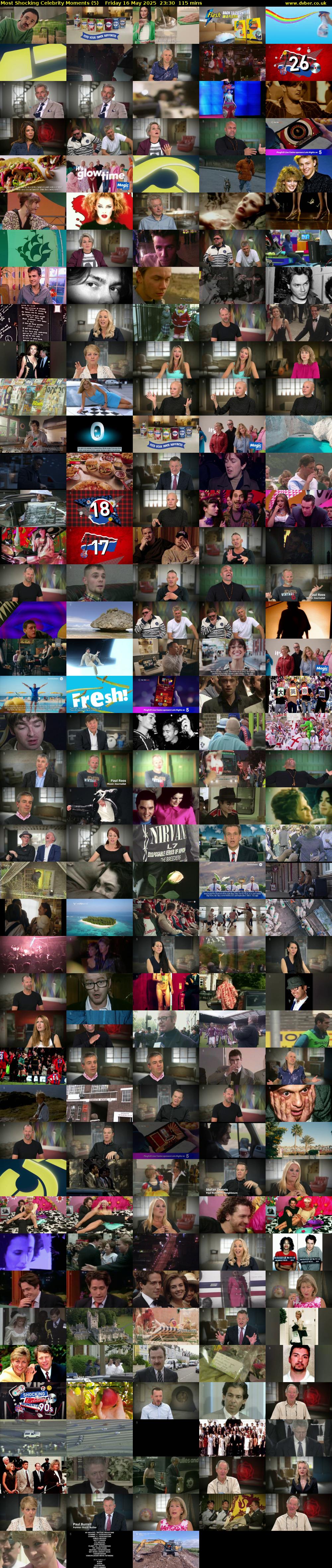 Most Shocking Celebrity Moments (5) Friday 16 May 2025 23:30 - 01:25