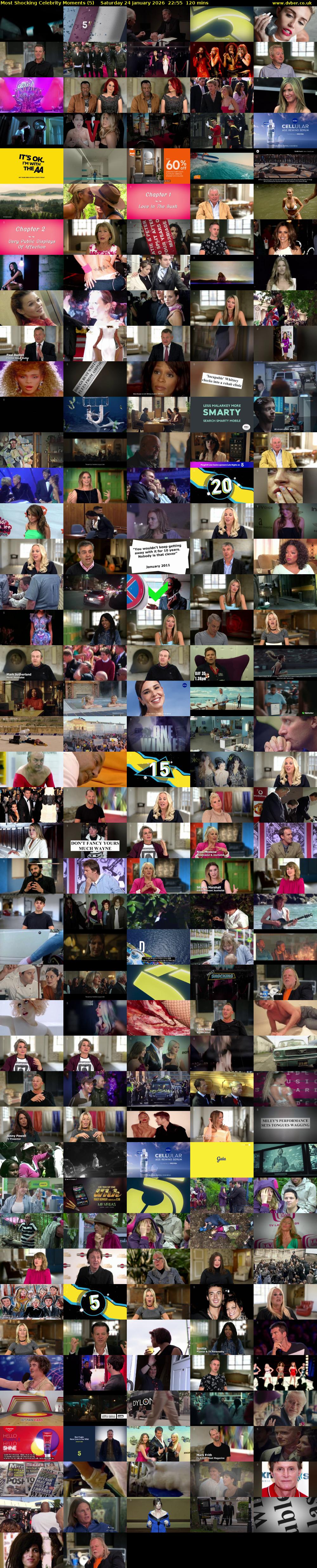 Most Shocking Celebrity Moments (5) Saturday 24 January 2026 22:55 - 00:55