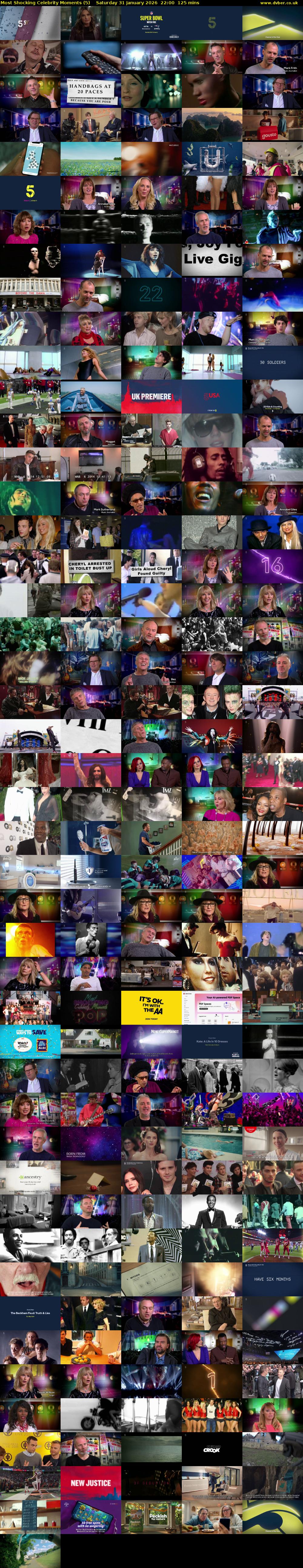 Most Shocking Celebrity Moments (5) Saturday 31 January 2026 22:00 - 00:05