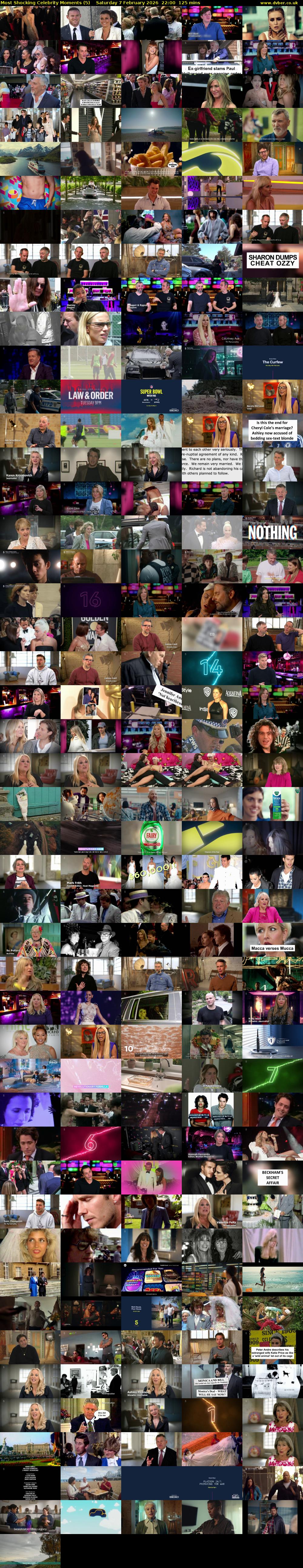 Most Shocking Celebrity Moments (5) Saturday 7 February 2026 22:00 - 00:05