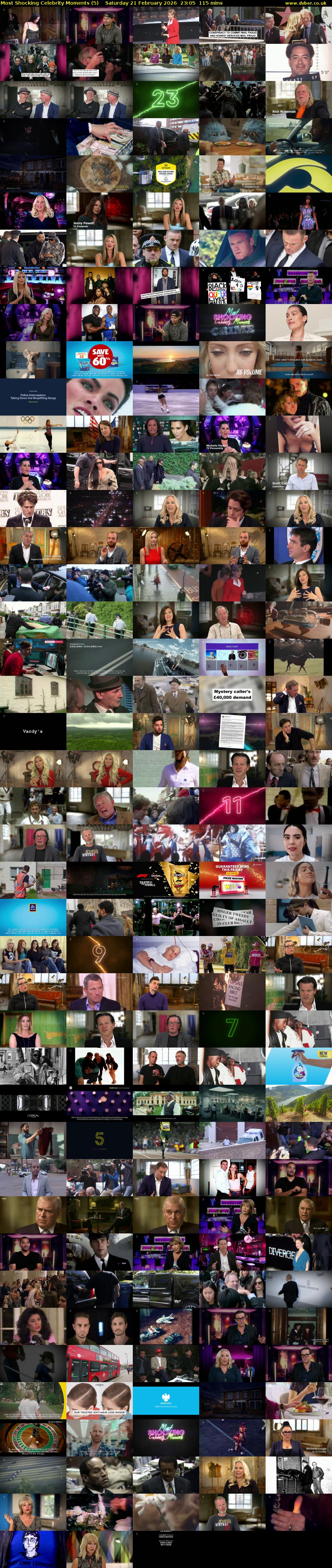 Most Shocking Celebrity Moments (5) Saturday 21 February 2026 23:05 - 01:00