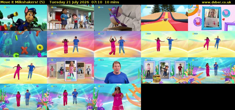 Move It Milkshakers! (5) Tuesday 21 July 2026 07:10 - 07:20