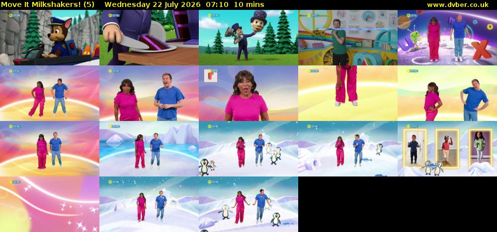 Move It Milkshakers! (5) Wednesday 22 July 2026 07:10 - 07:20