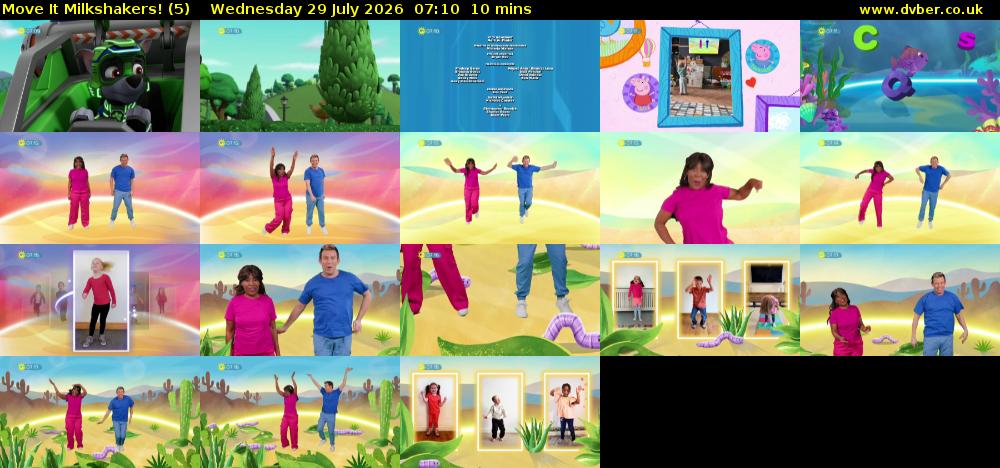Move It Milkshakers! (5) Wednesday 29 July 2026 07:10 - 07:20