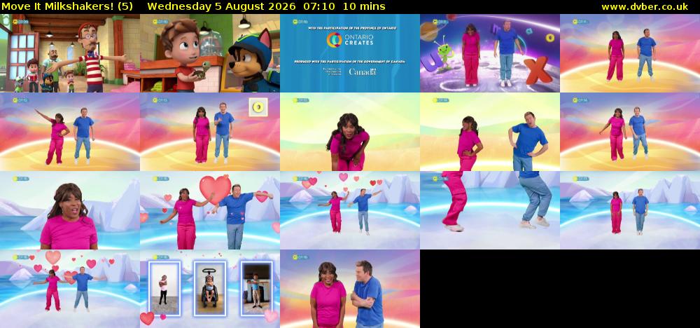 Move It Milkshakers! (5) Wednesday 5 August 2026 07:10 - 07:20