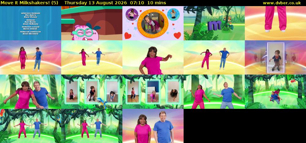 Move It Milkshakers! (5) Thursday 13 August 2026 07:10 - 07:20