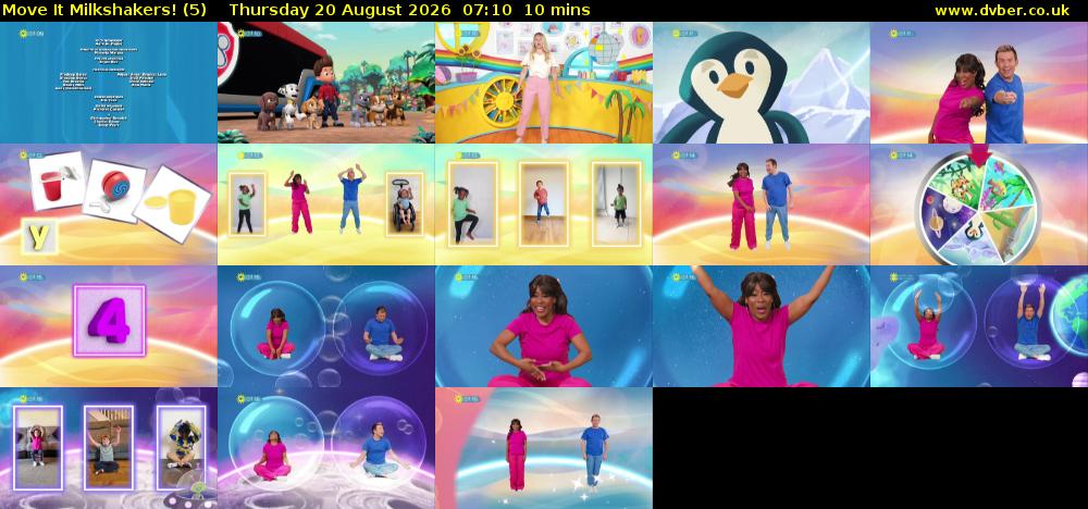 Move It Milkshakers! (5) Thursday 20 August 2026 07:10 - 07:20