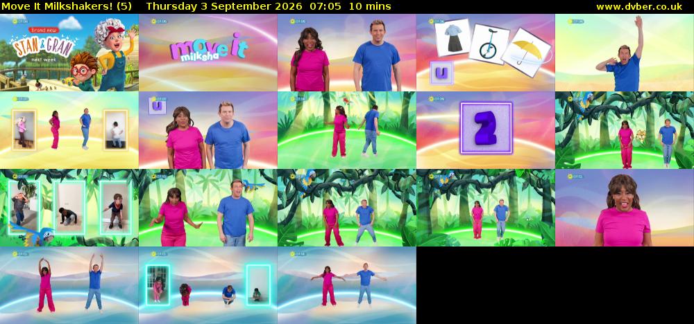 Move It Milkshakers! (5) Thursday 3 September 2026 07:05 - 07:15