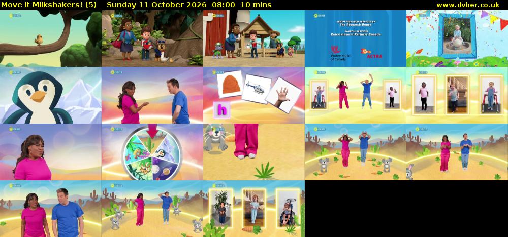 Move It Milkshakers! (5) Sunday 11 October 2026 08:00 - 08:10