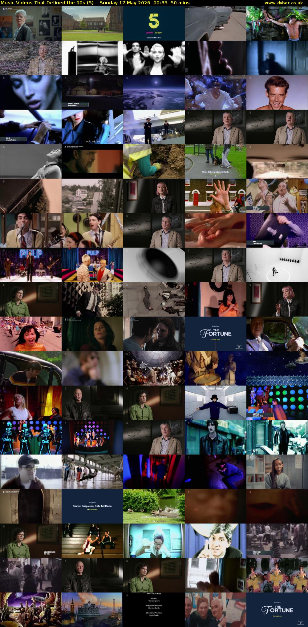 Music Videos That Defined the 90s (5) Sunday 17 May 2026 00:35 - 01:25