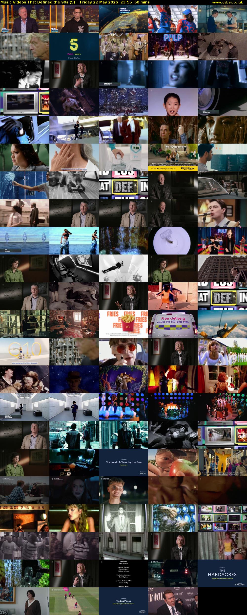 Music Videos That Defined the 90s (5) Friday 22 May 2026 23:55 - 00:55