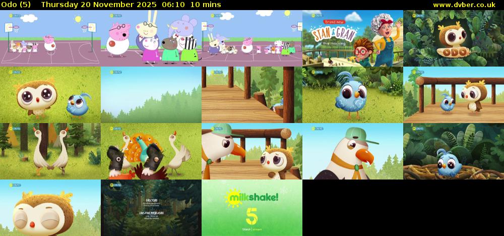 Odo (5) Thursday 20 November 2025 06:10 - 06:20