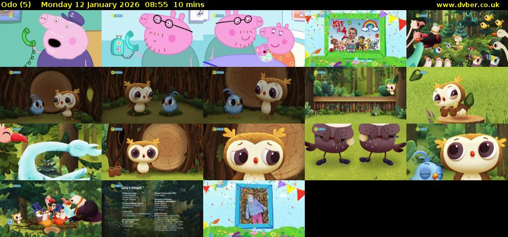 Odo (5) Monday 12 January 2026 08:55 - 09:05