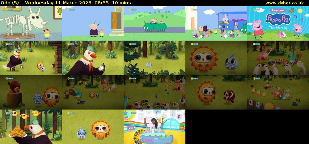 Odo (5) Wednesday 11 March 2026 08:55 - 09:05