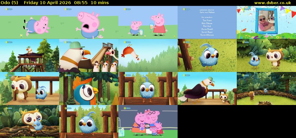 Odo (5) Friday 10 April 2026 08:55 - 09:05