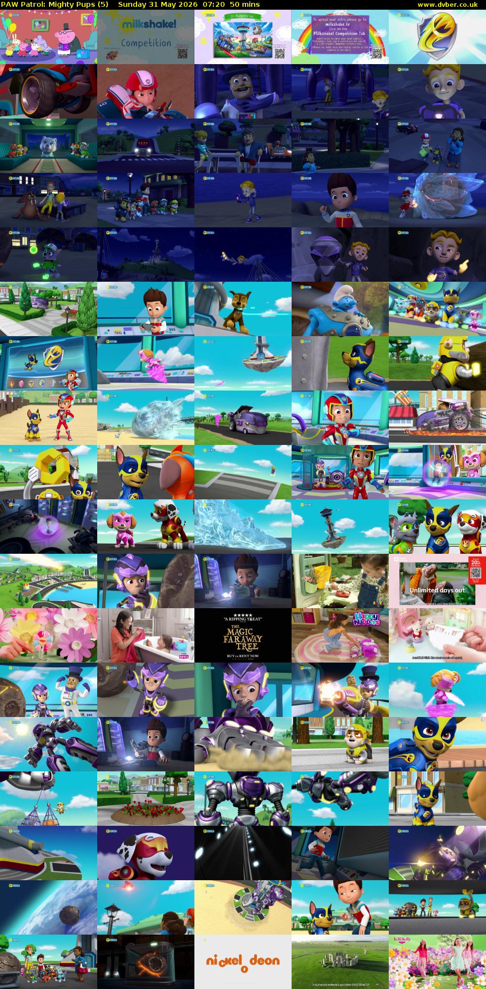 PAW Patrol: Mighty Pups (5) Sunday 31 May 2026 07:20 - 08:10