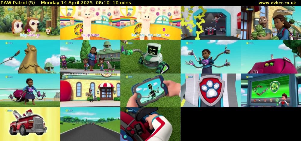 PAW Patrol (5) Monday 14 April 2025 08:10 - 08:20