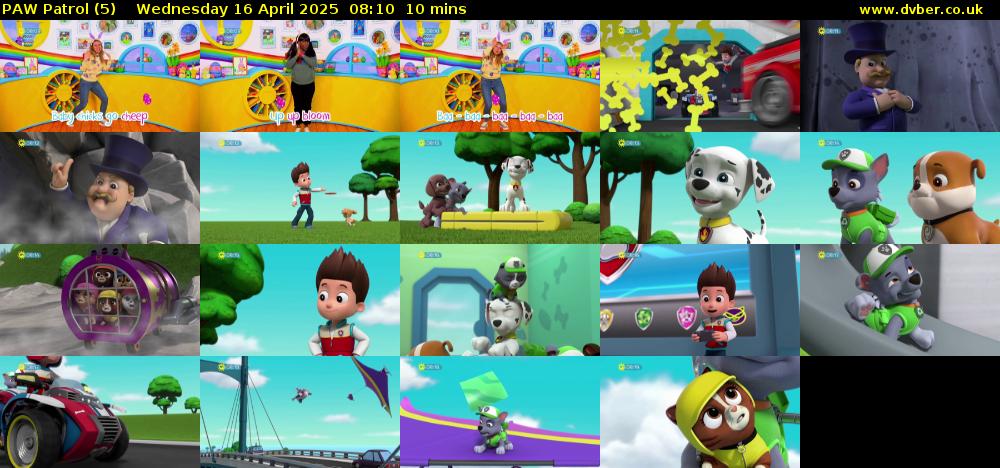 PAW Patrol (5) Wednesday 16 April 2025 08:10 - 08:20