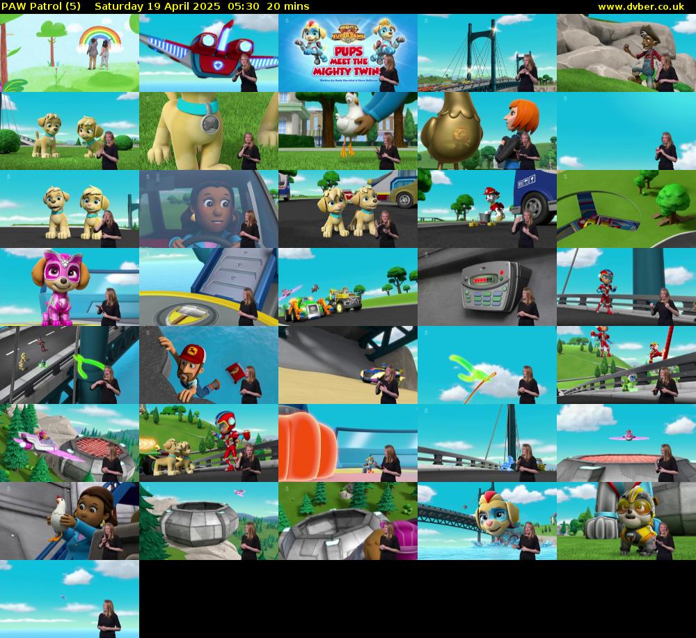 PAW Patrol (5) Saturday 19 April 2025 05:30 - 05:50