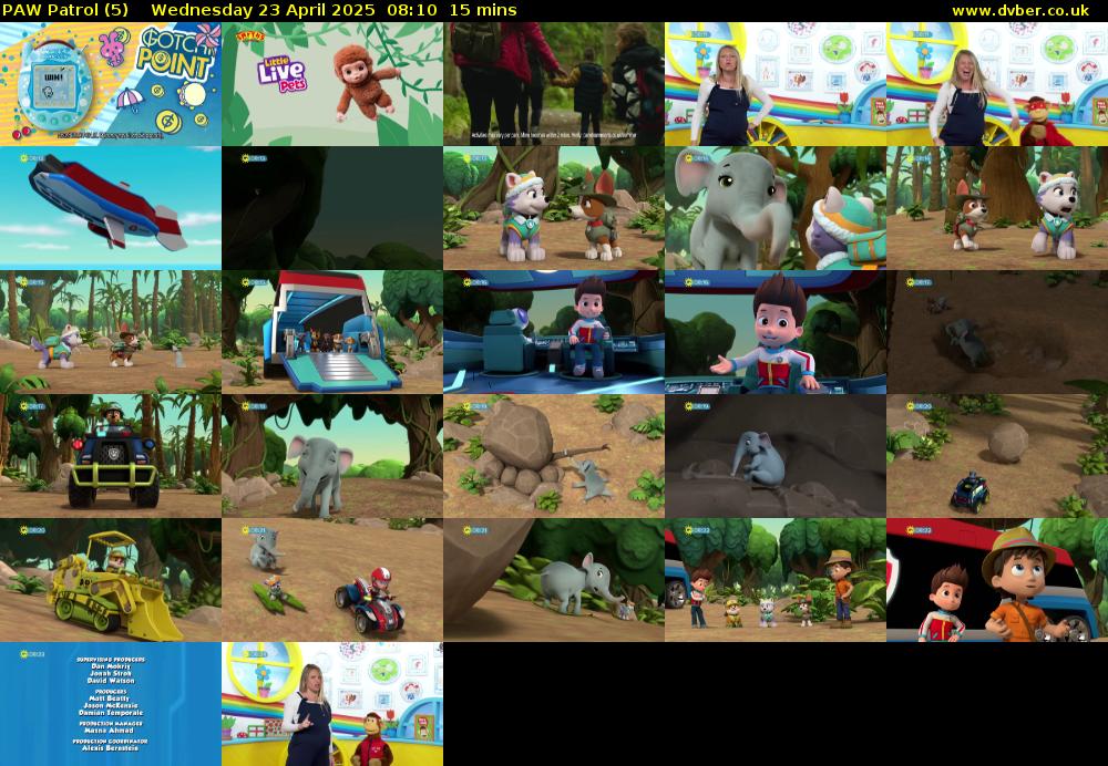 PAW Patrol (5) Wednesday 23 April 2025 08:10 - 08:25