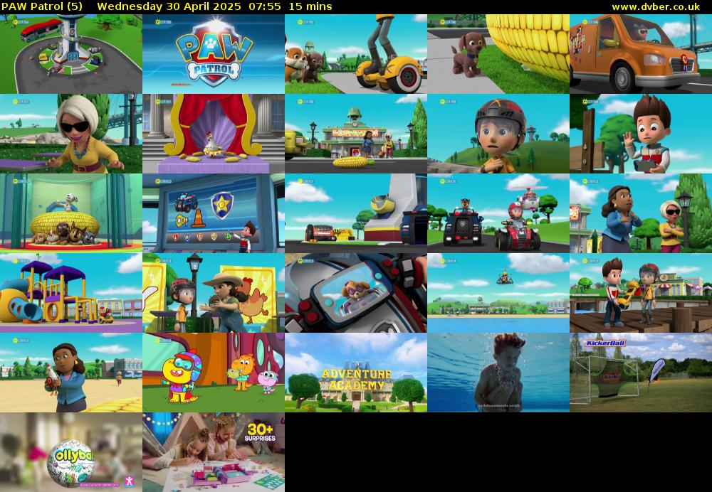PAW Patrol (5) Wednesday 30 April 2025 07:55 - 08:10