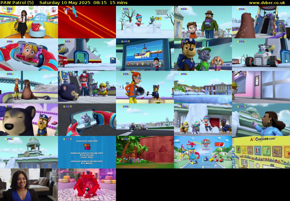 PAW Patrol (5) Saturday 10 May 2025 08:15 - 08:30