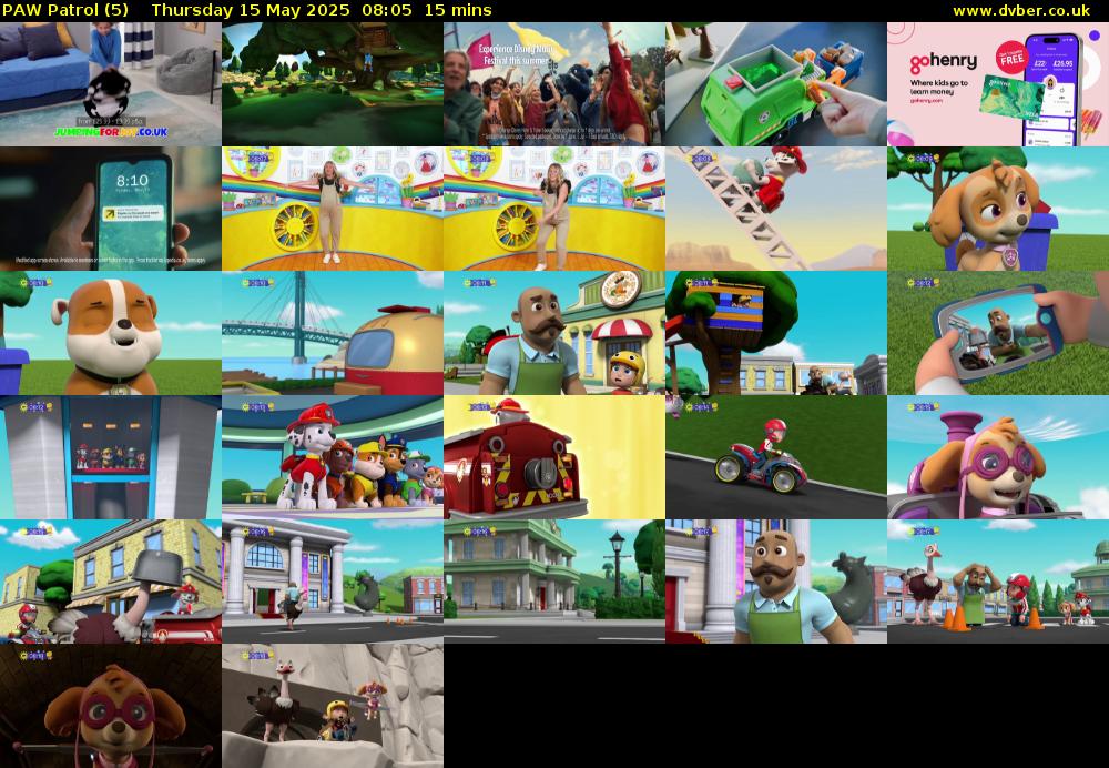 PAW Patrol (5) Thursday 15 May 2025 08:05 - 08:20