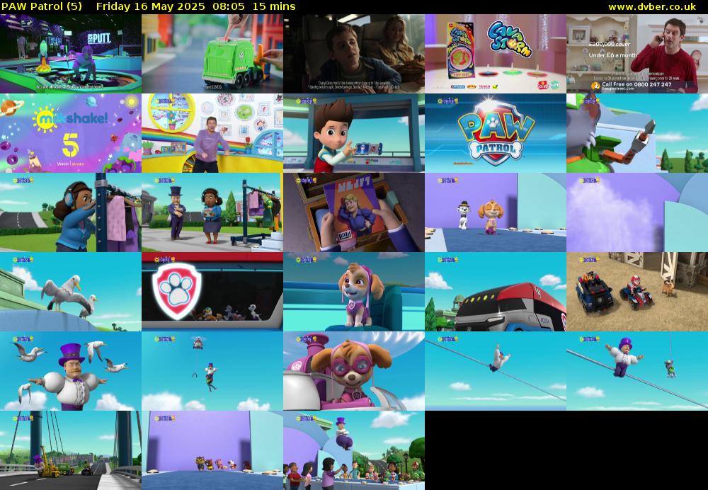 PAW Patrol (5) Friday 16 May 2025 08:05 - 08:20
