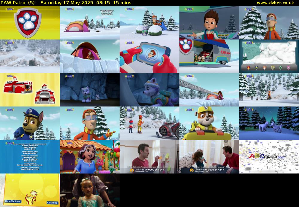 PAW Patrol (5) Saturday 17 May 2025 08:15 - 08:30