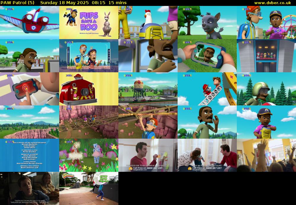 PAW Patrol (5) Sunday 18 May 2025 08:15 - 08:30