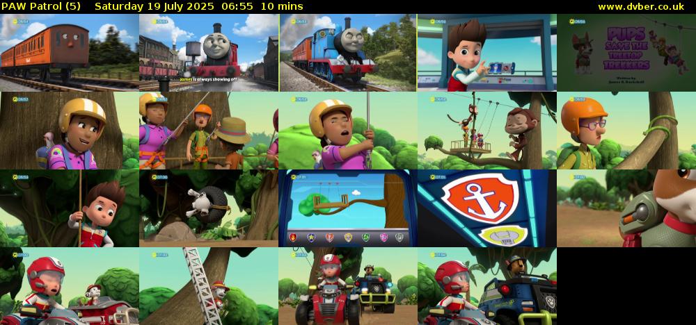 PAW Patrol (5) Saturday 19 July 2025 06:55 - 07:05