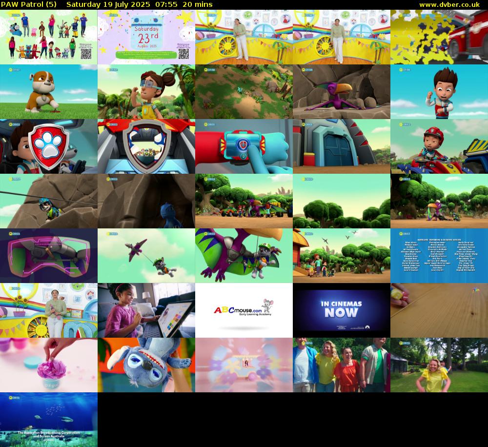 PAW Patrol (5) Saturday 19 July 2025 07:55 - 08:15