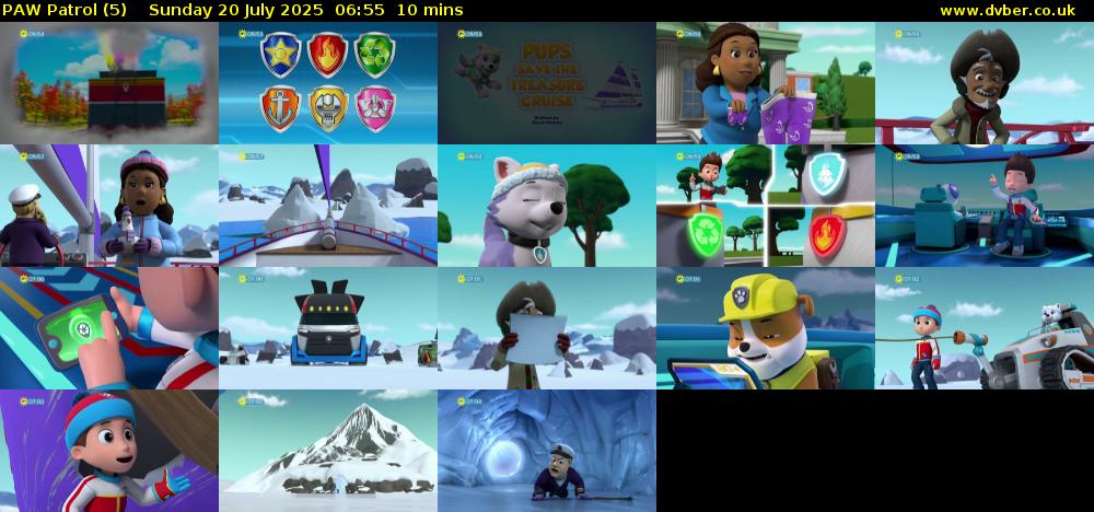 PAW Patrol (5) Sunday 20 July 2025 06:55 - 07:05