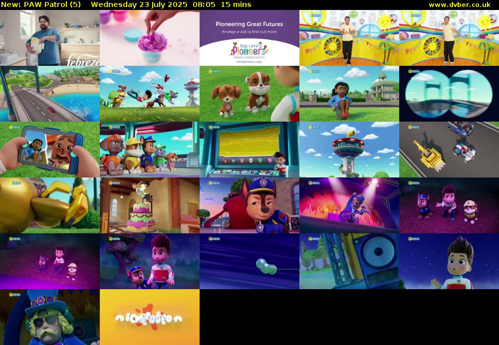 PAW Patrol (5) Wednesday 23 July 2025 08:05 - 08:20