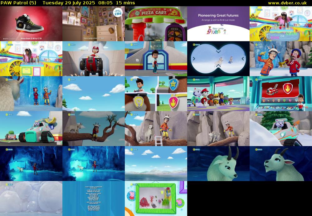 PAW Patrol (5) Tuesday 29 July 2025 08:05 - 08:20