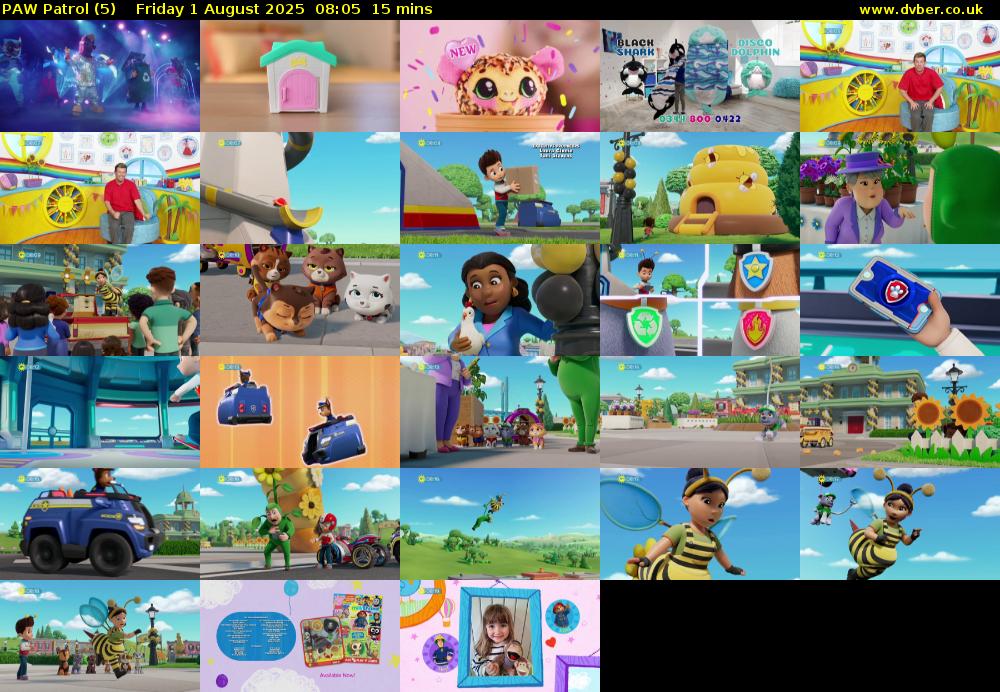 PAW Patrol (5) Friday 1 August 2025 08:05 - 08:20