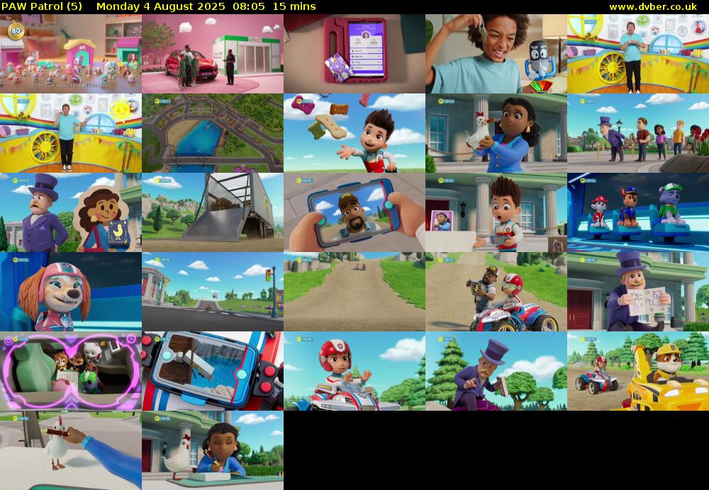 PAW Patrol (5) Monday 4 August 2025 08:05 - 08:20