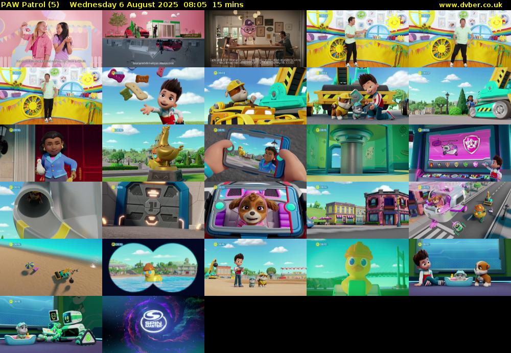 PAW Patrol (5) Wednesday 6 August 2025 08:05 - 08:20