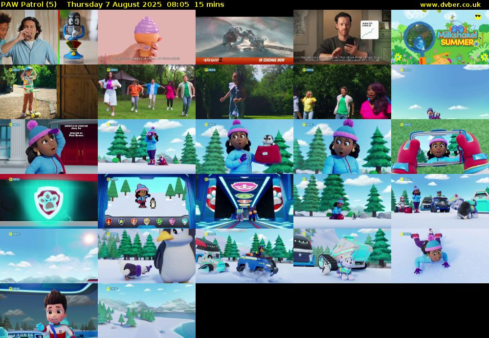 PAW Patrol (5) Thursday 7 August 2025 08:05 - 08:20