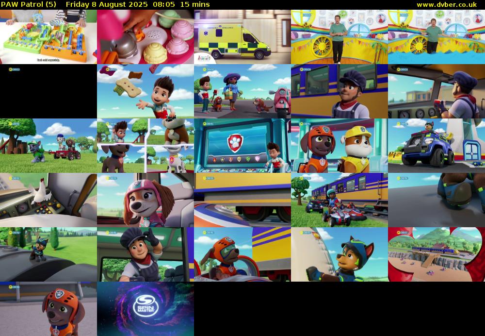 PAW Patrol (5) Friday 8 August 2025 08:05 - 08:20