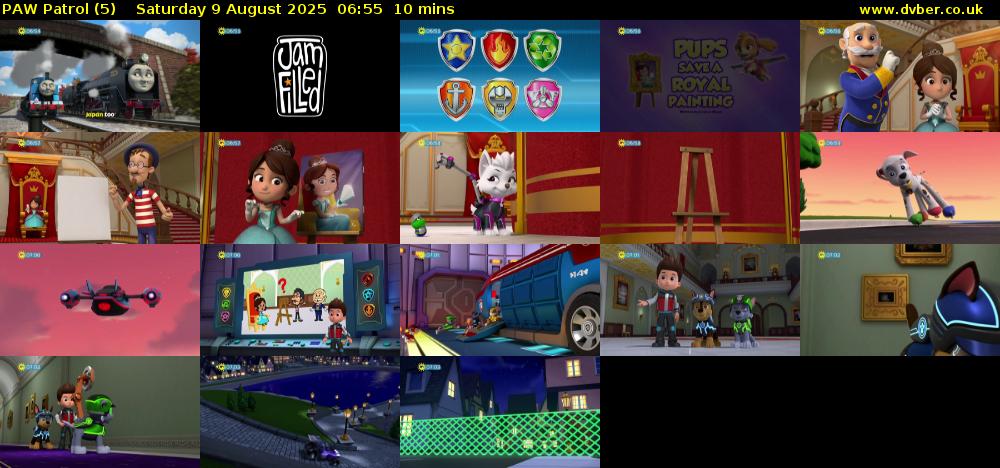 PAW Patrol (5) Saturday 9 August 2025 06:55 - 07:05
