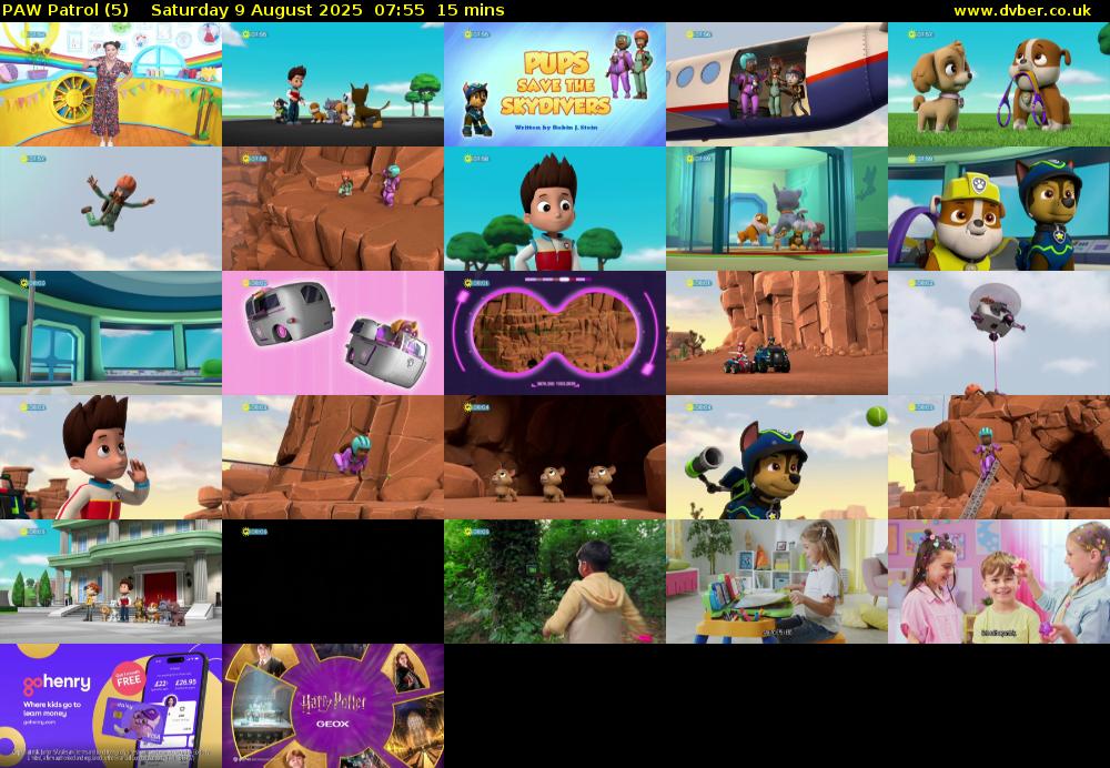 PAW Patrol (5) Saturday 9 August 2025 07:55 - 08:10