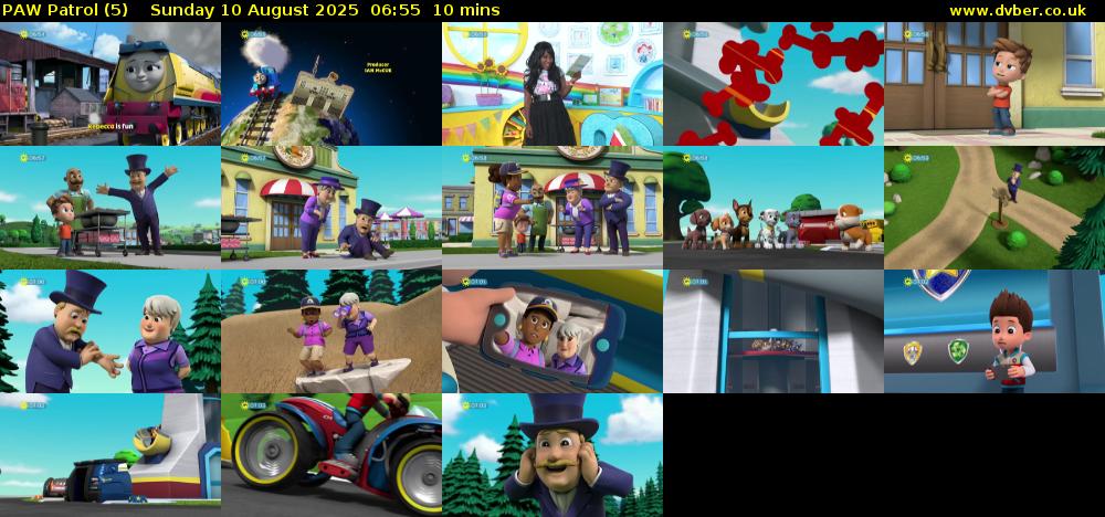PAW Patrol (5) Sunday 10 August 2025 06:55 - 07:05