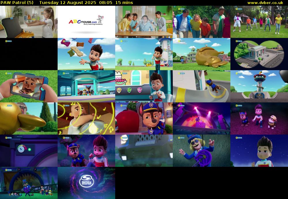 PAW Patrol (5) Tuesday 12 August 2025 08:05 - 08:20