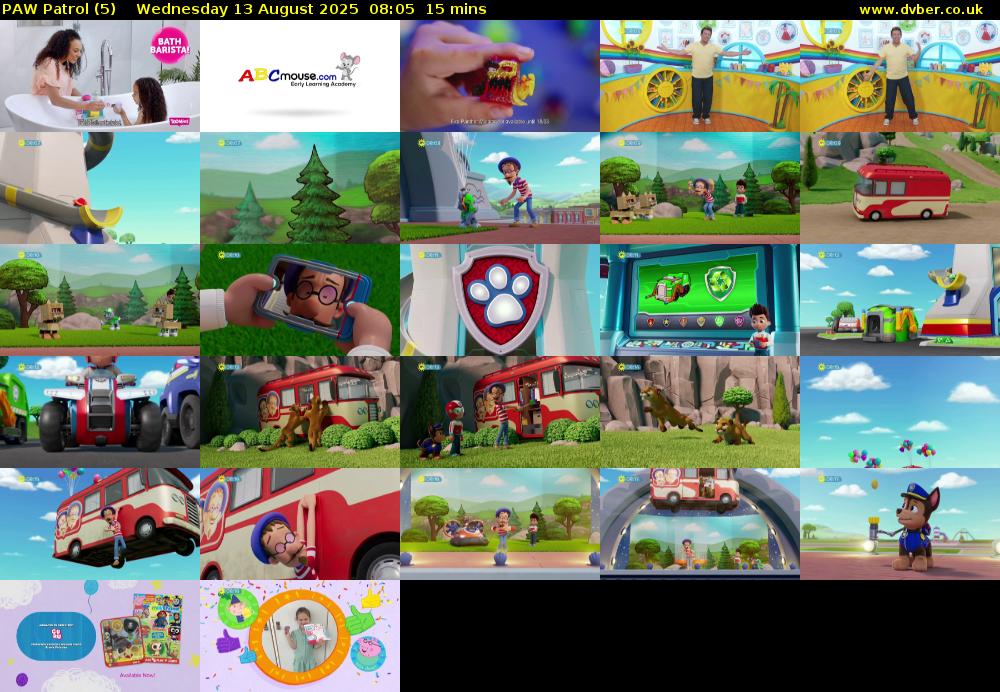 PAW Patrol (5) Wednesday 13 August 2025 08:05 - 08:20