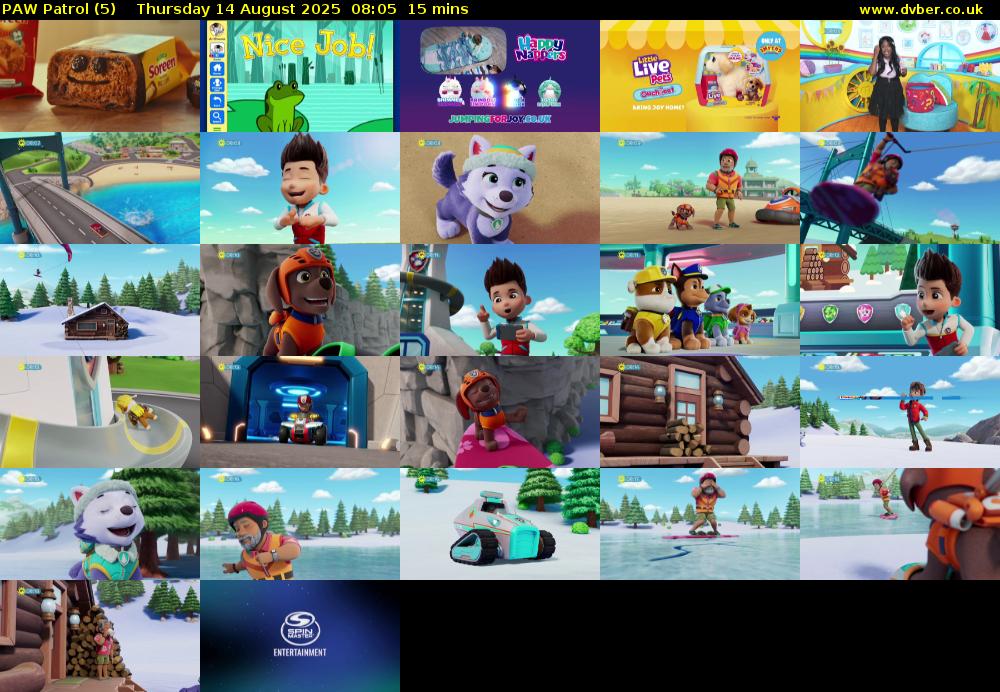 PAW Patrol (5) Thursday 14 August 2025 08:05 - 08:20