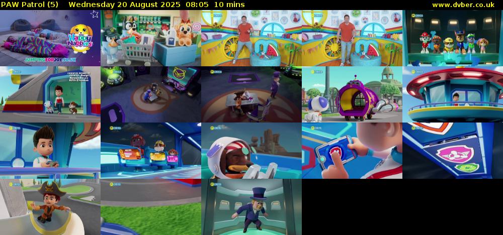 PAW Patrol (5) Wednesday 20 August 2025 08:05 - 08:15