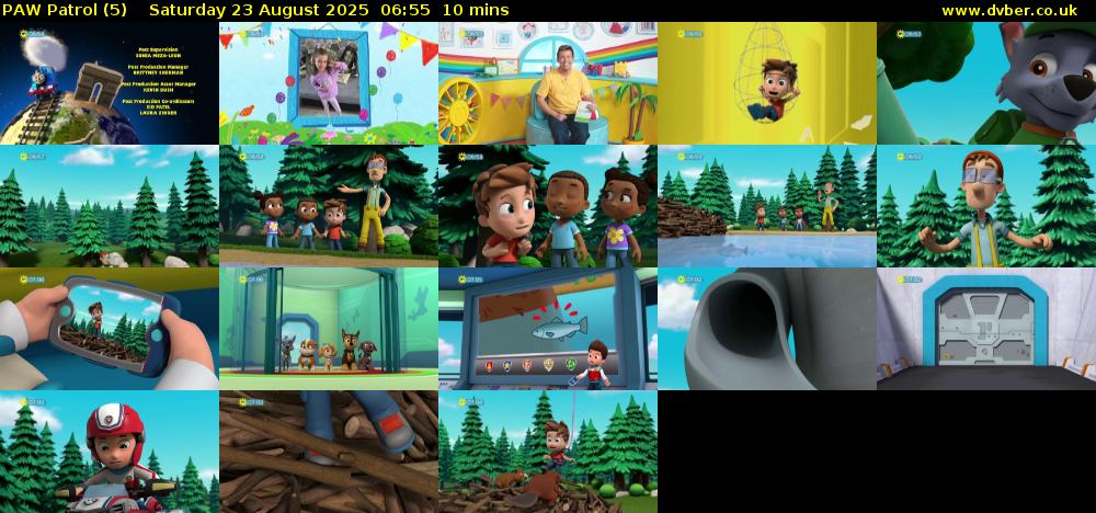 PAW Patrol (5) Saturday 23 August 2025 06:55 - 07:05