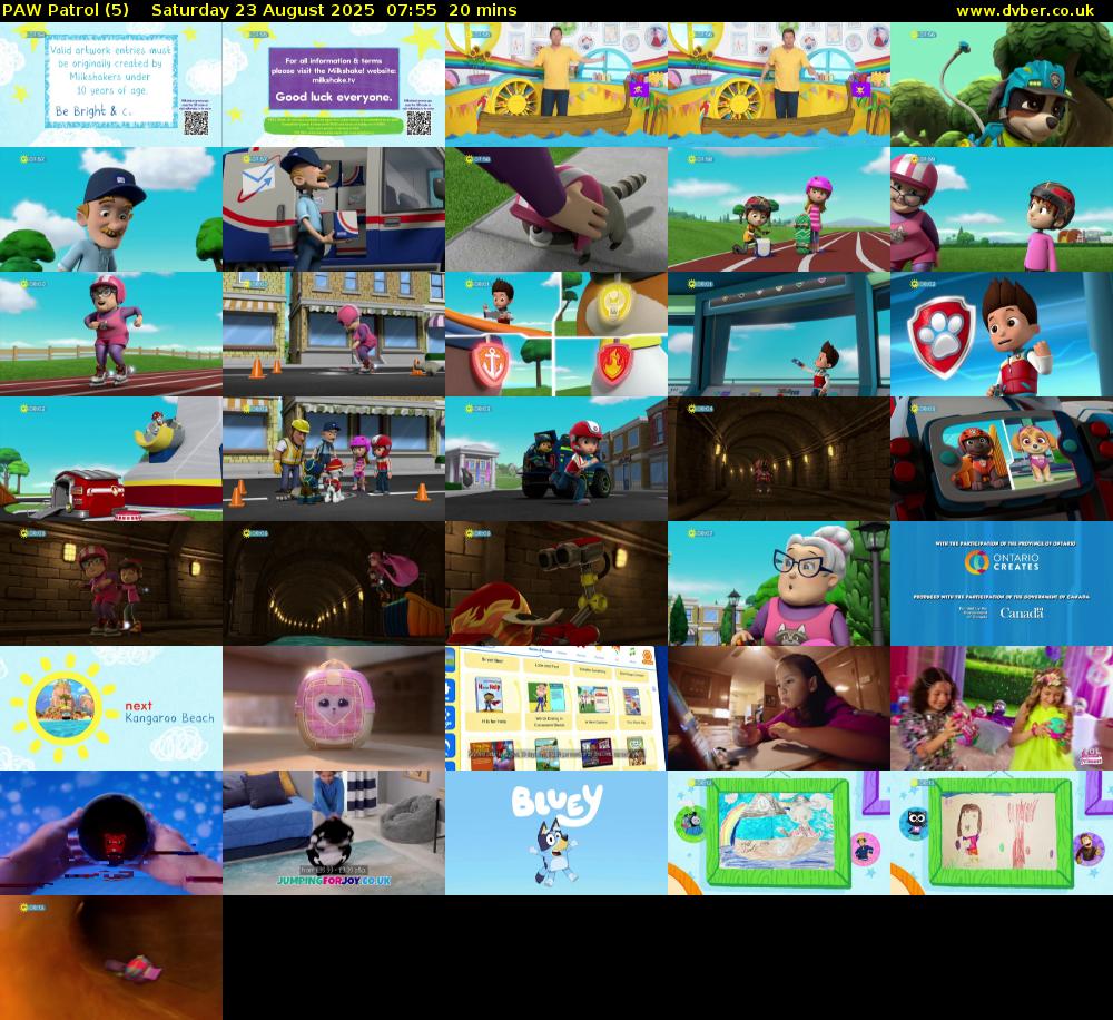 PAW Patrol (5) Saturday 23 August 2025 07:55 - 08:15